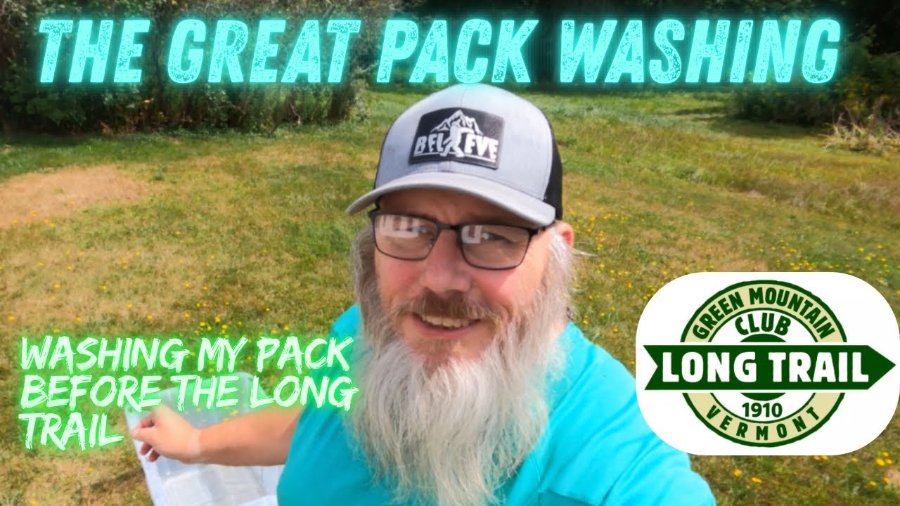2025 VT Long Trail, Washing my pack Pre-trail. 