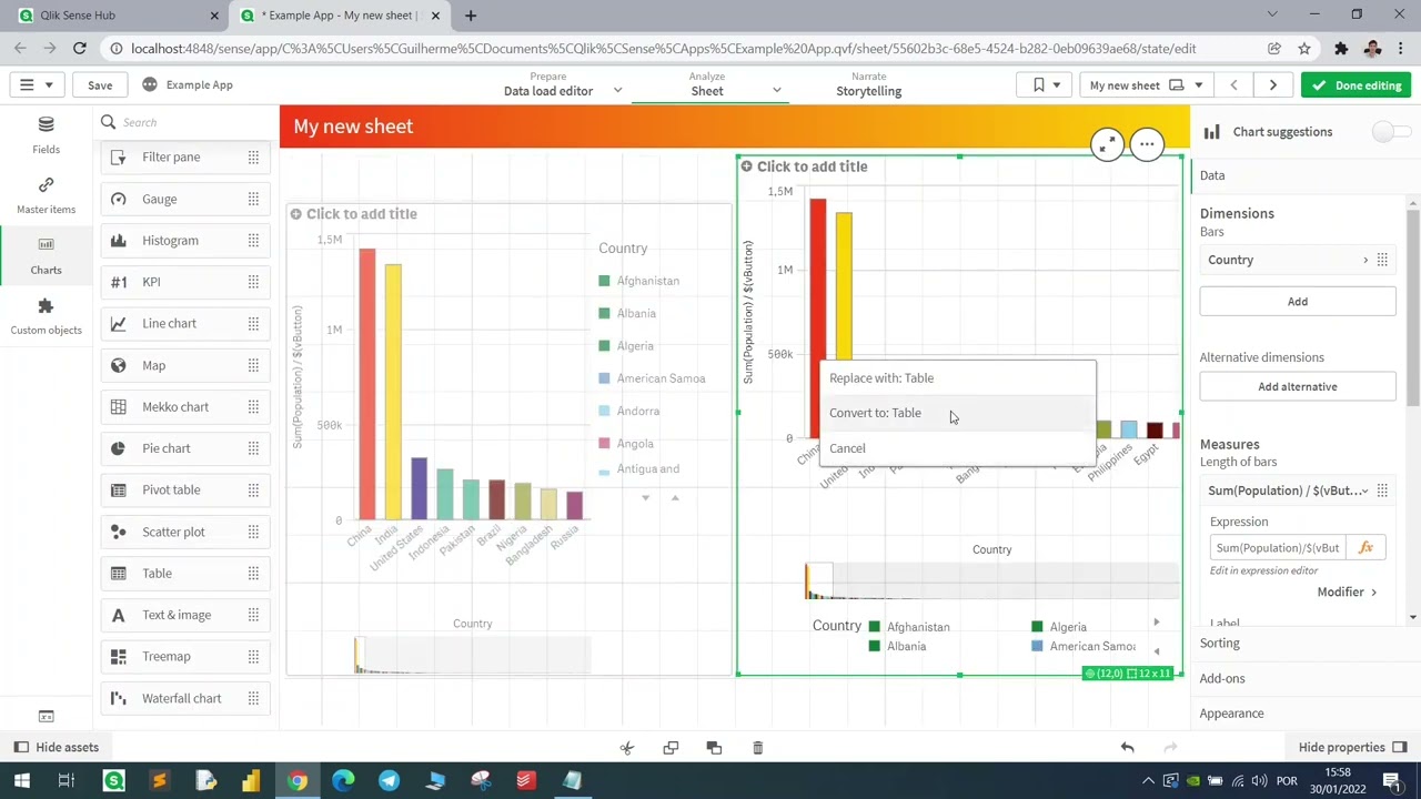 Qlik Tips to customize your dashboard - 1 | Colors and Variables