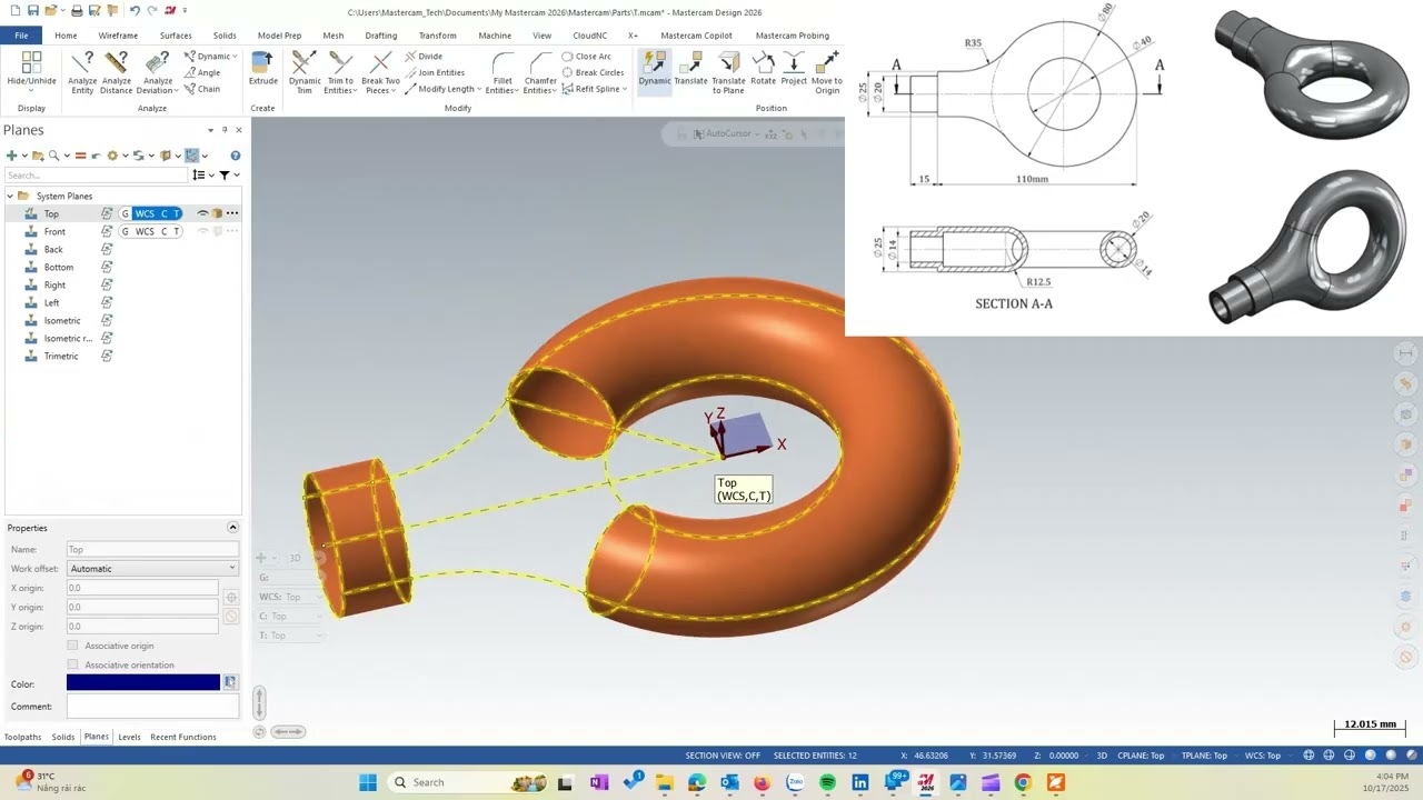 Mastercam Solid Modelling ex4
