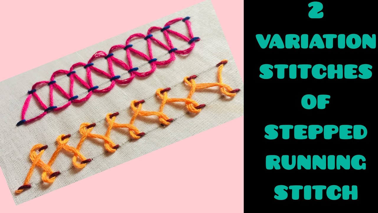 #HAND EMBROIDERY TUTORIAL #STEPPED RUNNING STITCH VARIATIONS#MALAYALAM