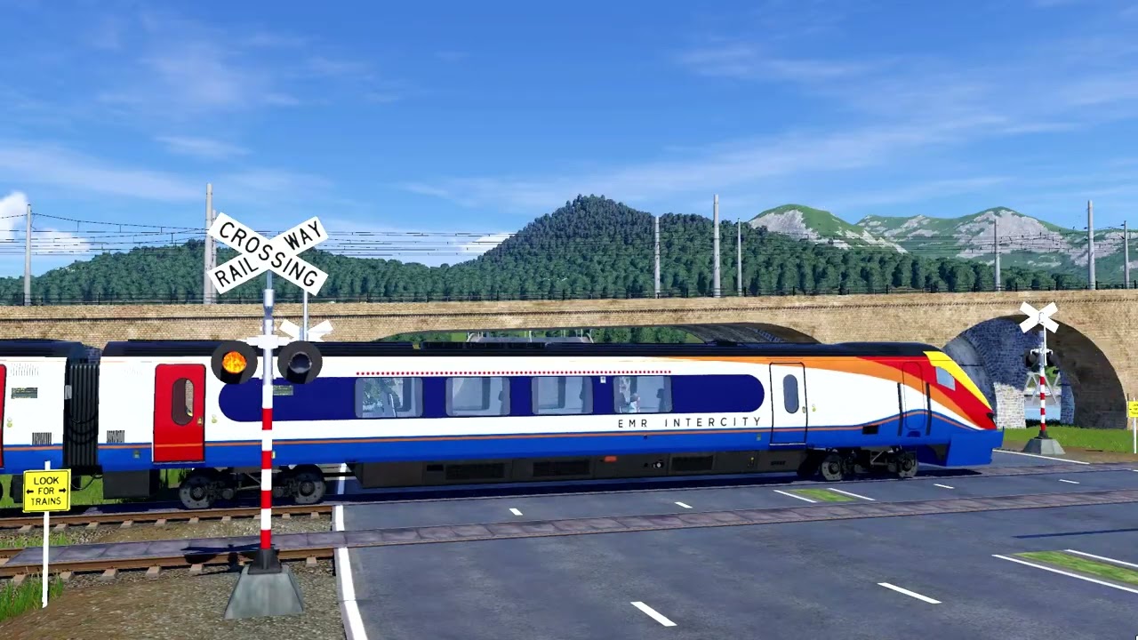 Transport Fever 2 - Country Road Rail Crossing