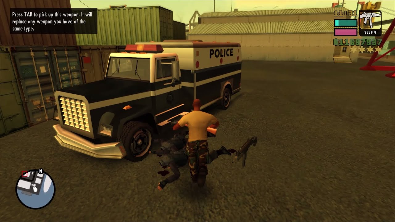 GTA San Andreas - Victor Vance Wanted Level 6 Shootout in Los Santos + Six Star Escape