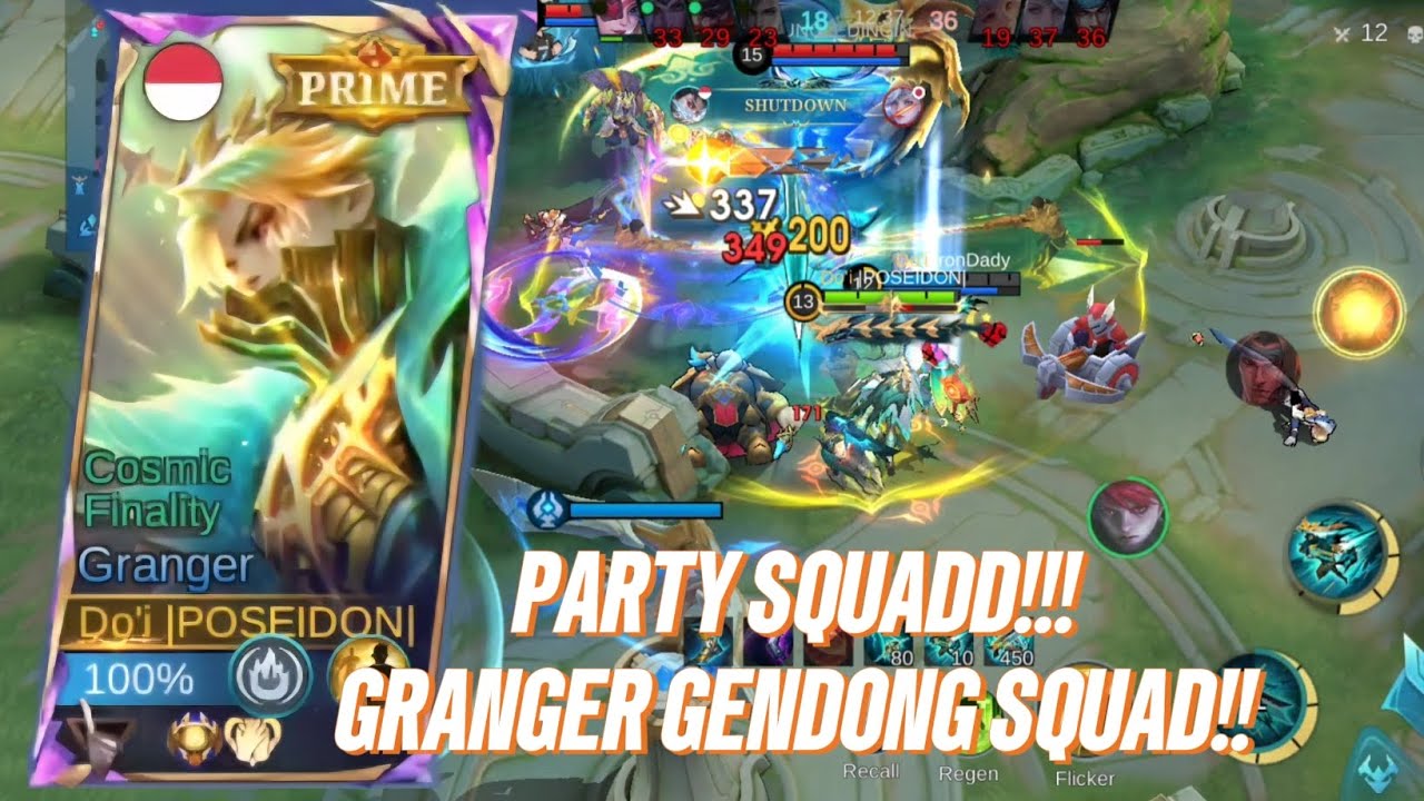 PARTY SQUAD!!! GRANGER GENDONG SQUAD!! - Mobile Legends