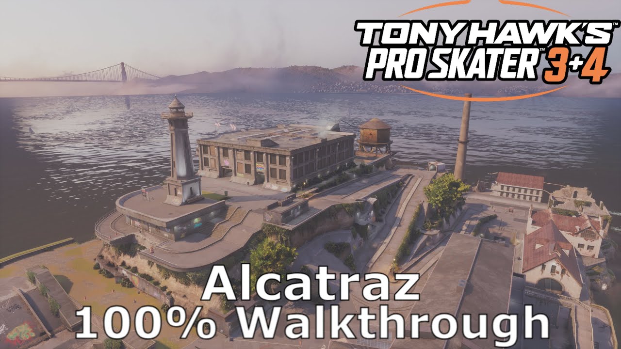THPS 3+4 | Alcatraz (100% Goals, Stat Points, Cash, Iron Galaxy Logo and Secret Deck)