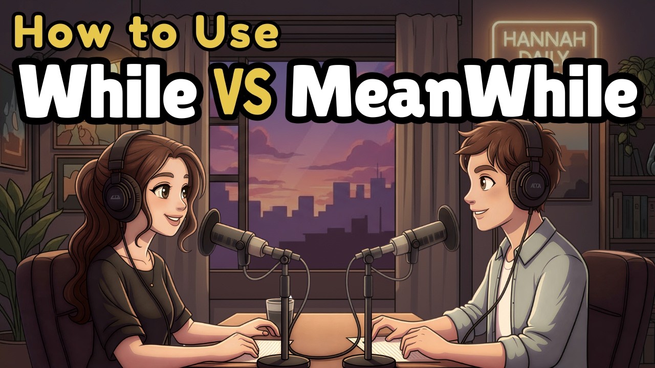 How Native Speakers Really Use WHILE & MEANWHILE in English | English Speaking practice
