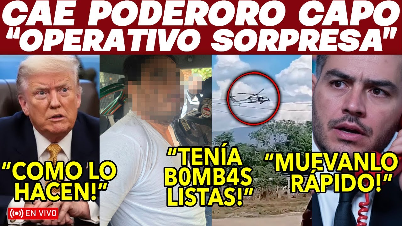 TRUMP ¡CAE PODEROSO CAPO! HARFUCH APRIETA ¡LO CAPTURA VALIENTE MUJER POLICIA! YA SE HABÍA ESCAPADO!