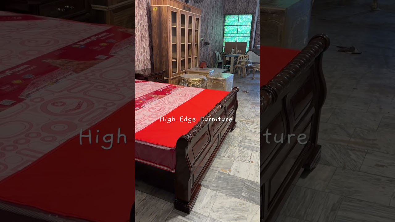 Solid sheeshum wood bedset #video #furniture #foryou #interior #viral #home