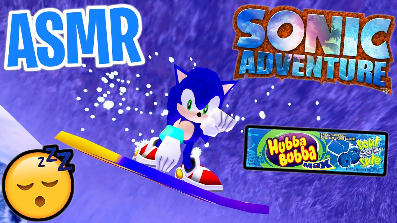 ASMR Gaming 😴 Sonic Adventure Relaxing Gum Chewing 🎮🎧 Controller Sounds + Whispering Dreamcast 💤