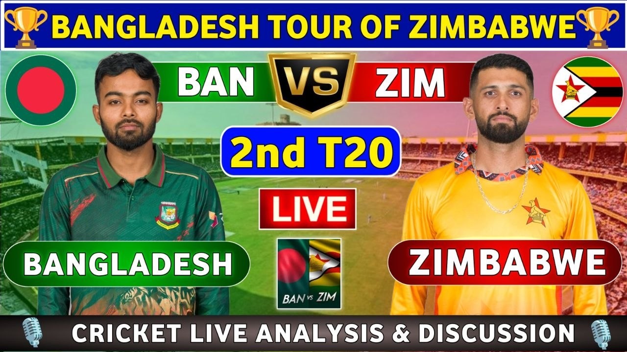 Bangladesh vs Zimbabwe, 2nd T20 Live Match Analysis & Discussion BAN vs ZIM 2nd T20 Match