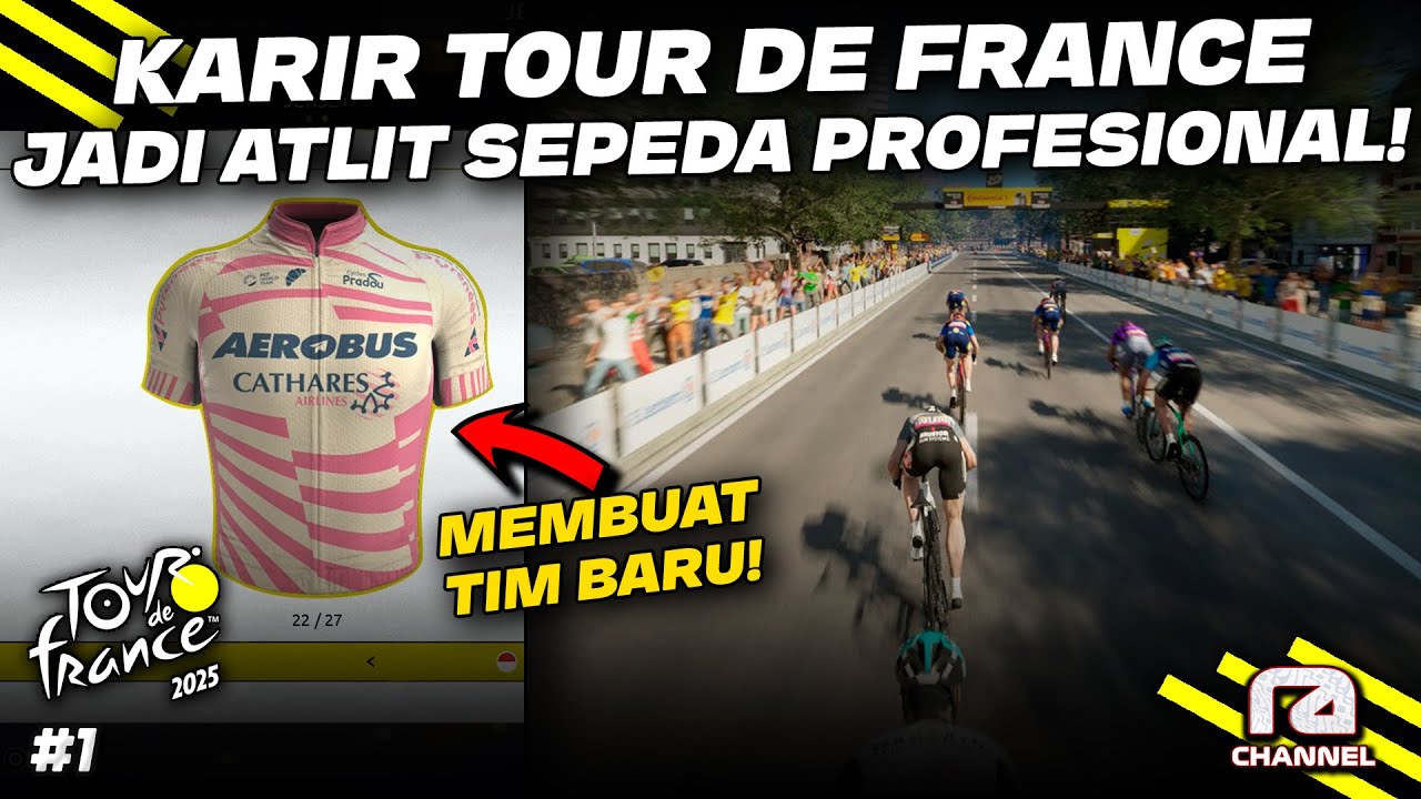 PERDANA MAIN KARIR SEPEDA, KITA MEMBUAT TIM BARU!😍- Tour de France 2025 Career 1 (PC) Indonesia