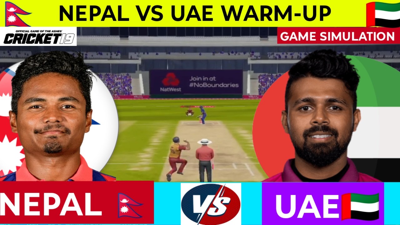 NEPAL vs UAE | 6th World Cup Warm-up Match | Cricket 19 Simulation | Hindi Commentary