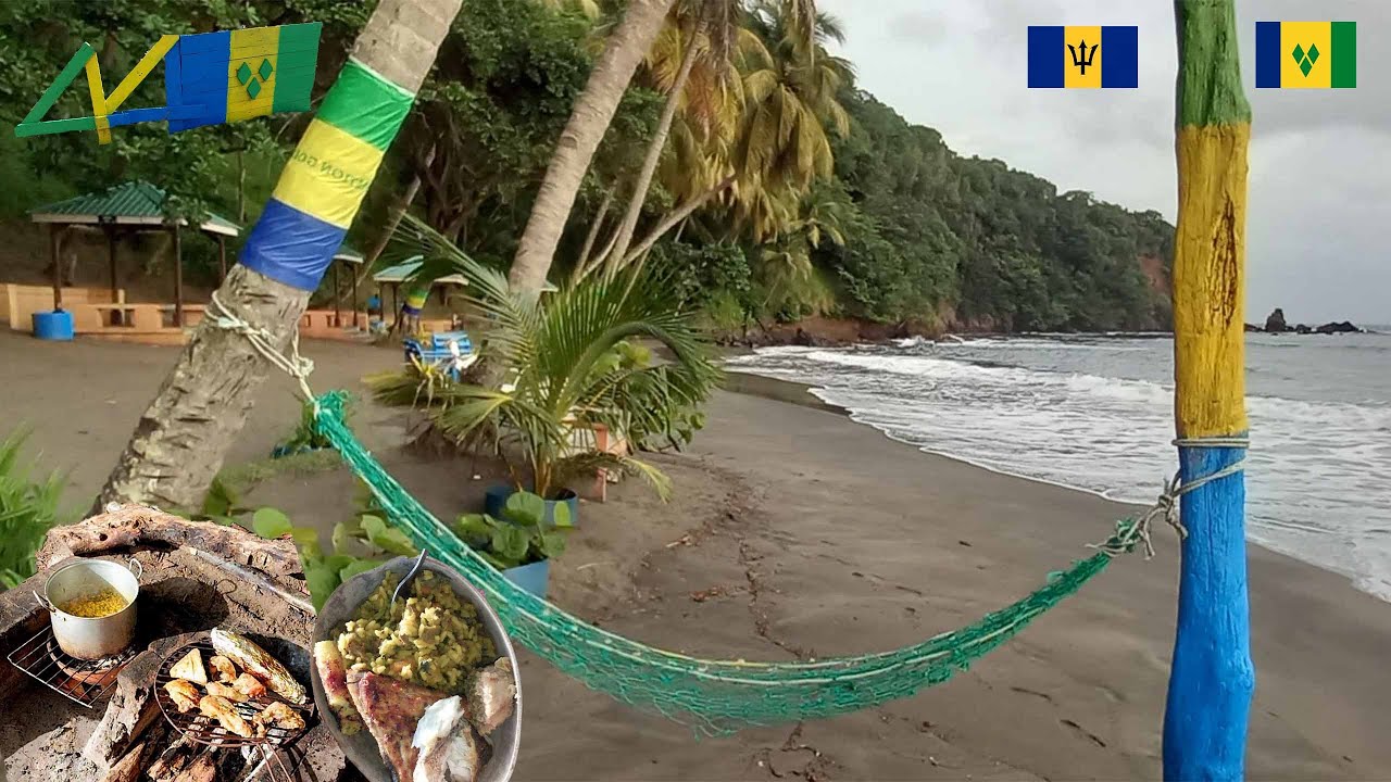 Grill Fish | Ital | at Brighton Beach, St. Vincent | Outdoor Cooking