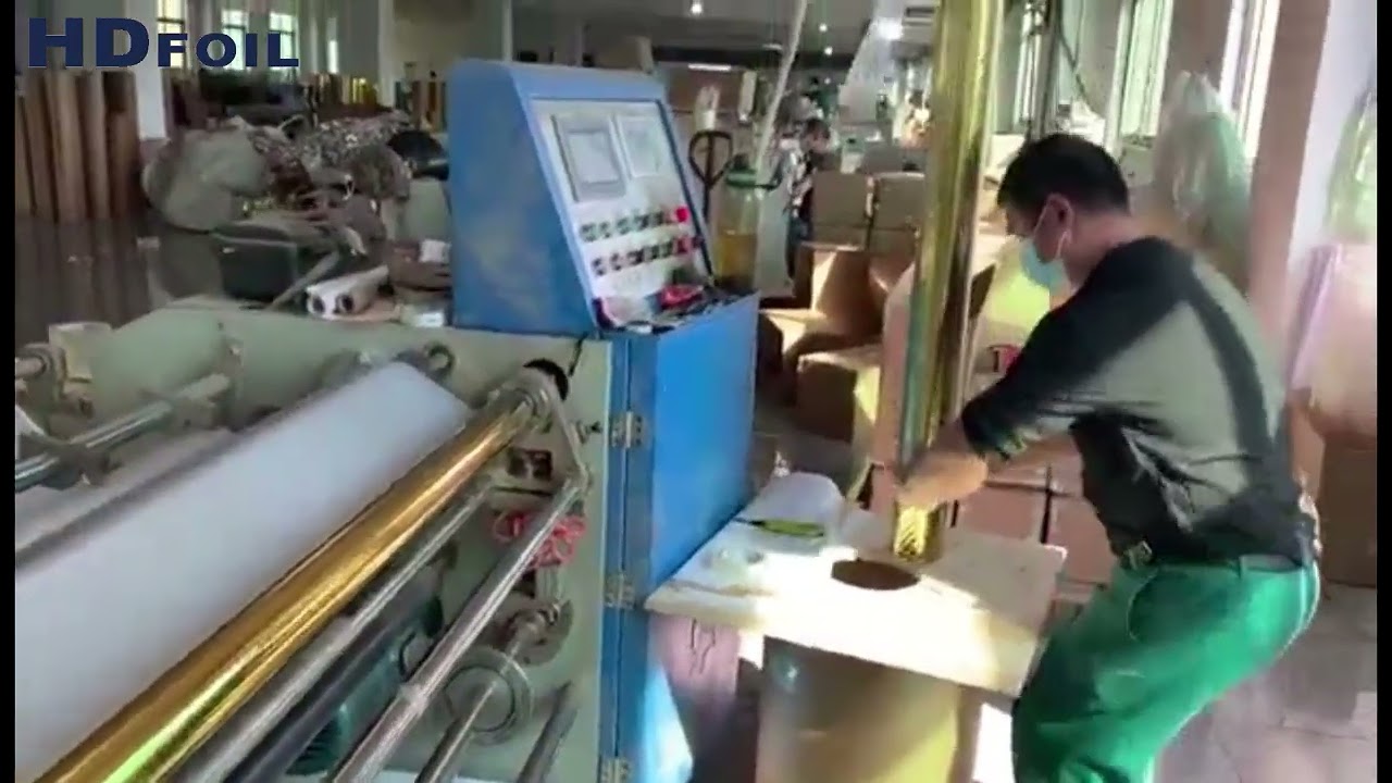 Hongdan hot stamping foil factory video