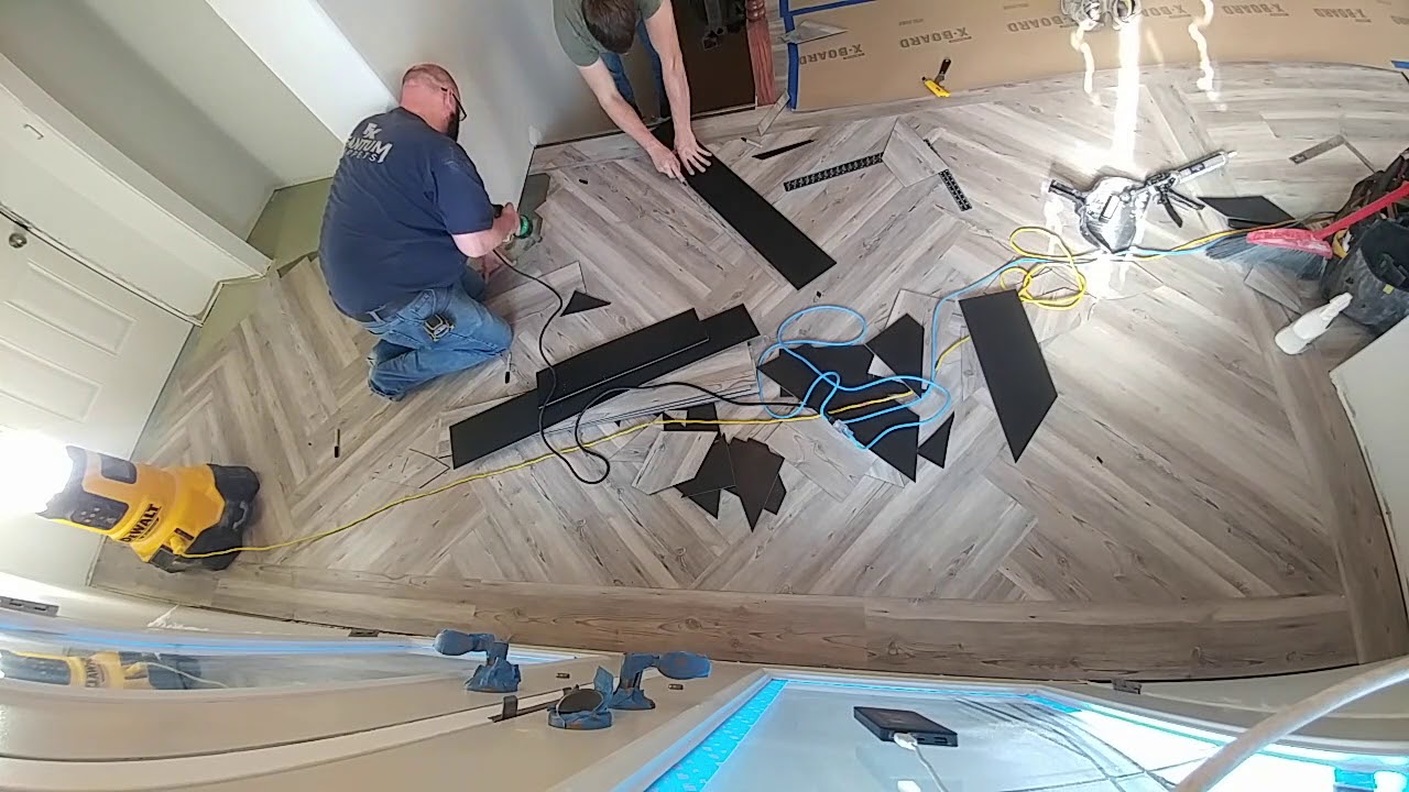 Herringbone vinyl plank