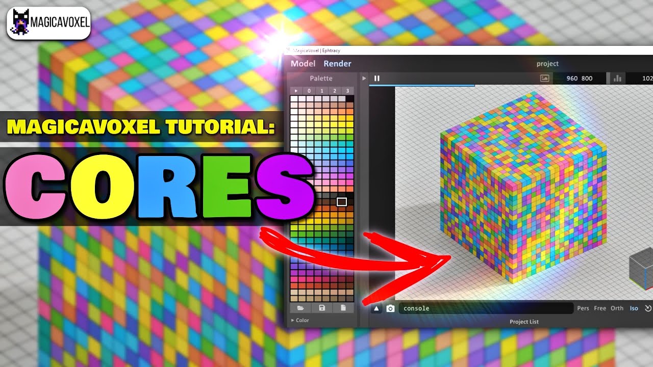 TUDO O QUE VOCÊ PRECISA SABER SOBRE CORES NO MAGICAVOXEL! 🔴🟠🟡🟢🔵🟣⚫⚪