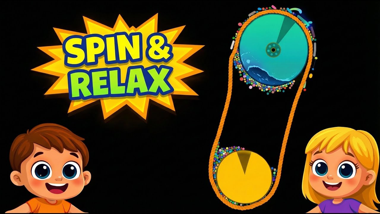Spinning Wheels & Rope for kids🌀 | Calm Rotating Objects Video (2–3 Years)