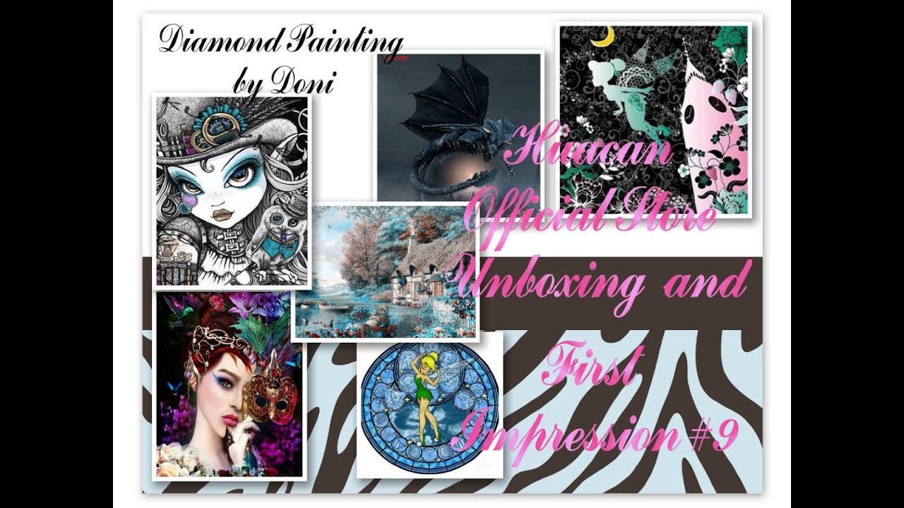 Diamond Painting Unboxing & First Impression - Huacan Haul #9 - Six kits!!!!