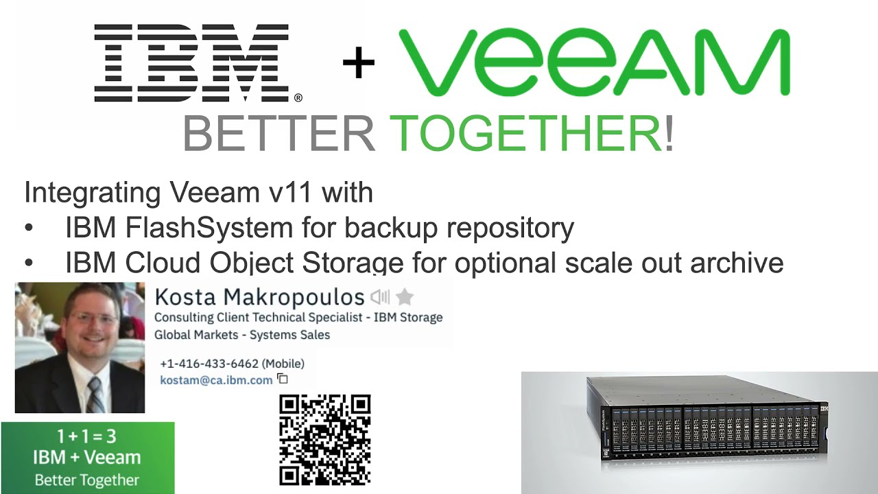 Veeam v11 with IBM FlashSystem and Cloud Object Store (COS)
