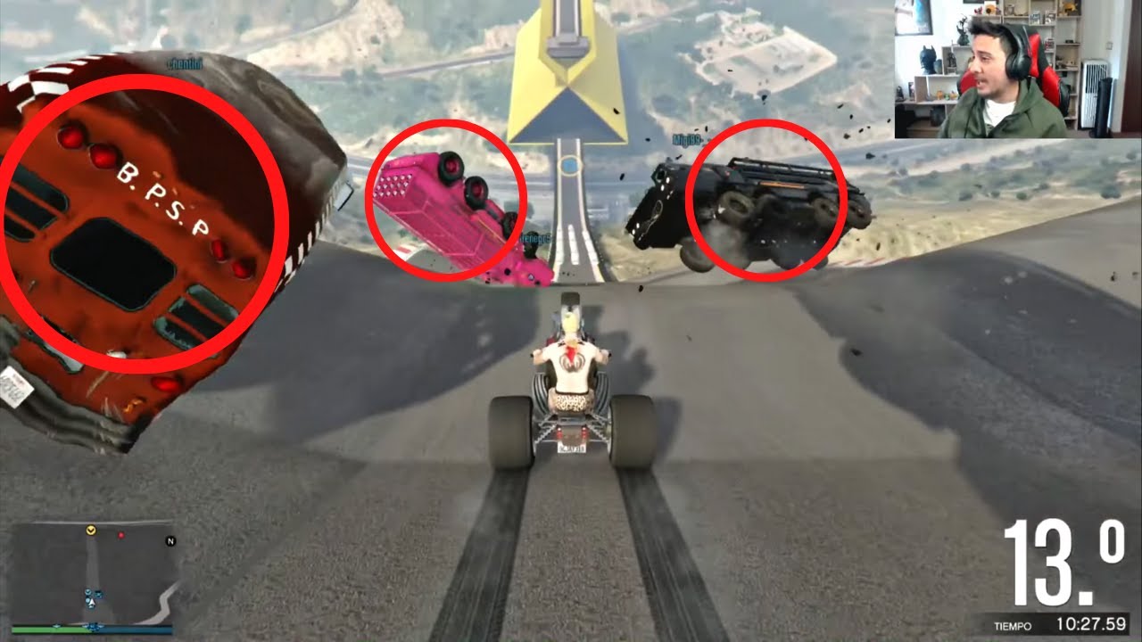 ME CAEN 300 CAMIONES ENCIMA Y ME ENFADO MUCHO!! MEGA RAMPA GTA V