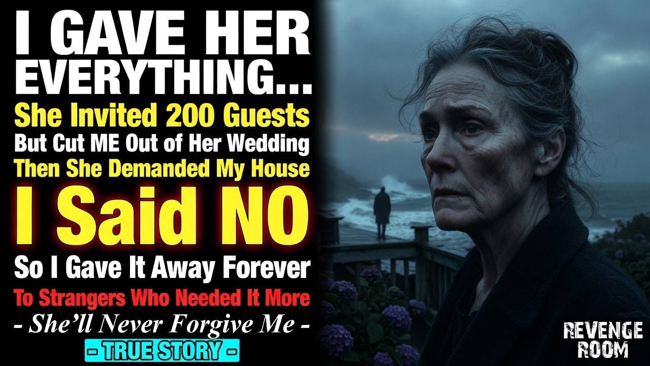 She Excluded Me From Her Wedding… Then Demanded My House. What I Did Next Left Her Begging