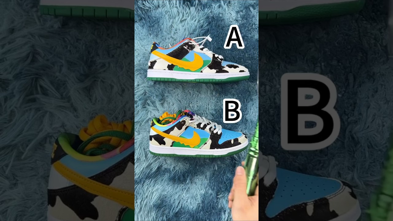 Which is real Ben and Jerry | Nike dunk comparison #nike #real #fake #realvsfake #sneakers