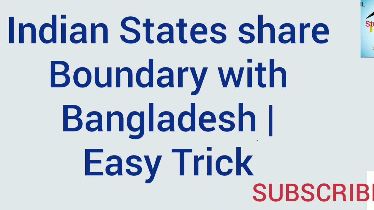 Indian States share boundary with Bangladesh | Easy Trick #boundry #bangladesh