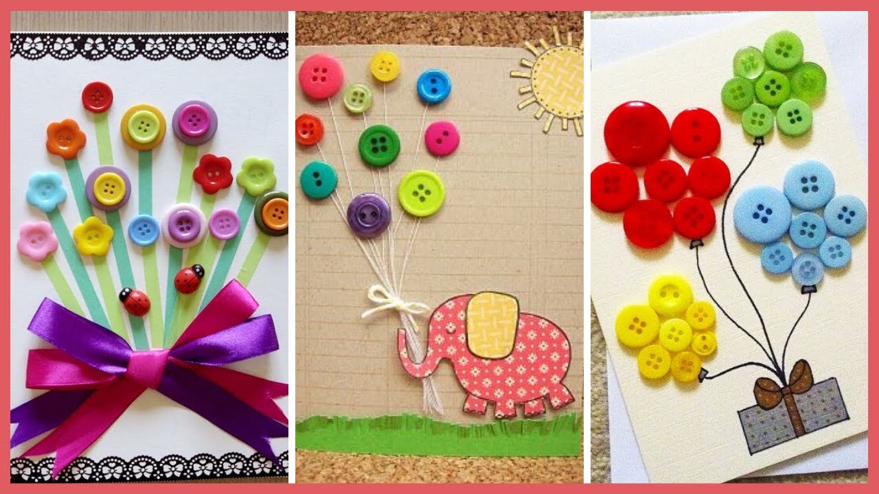 IDEAS PARA CREAR TUS PROPIAS TARJETAS DECORADAS CON BOTONES RECICLADOS