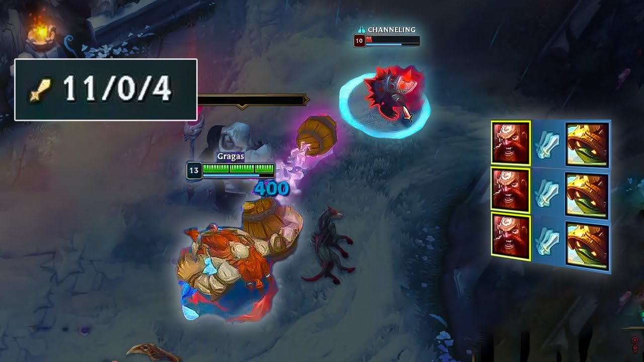 How a Gold Gragas Jungle Drops 11 kills to carry his team in Ranked !!
