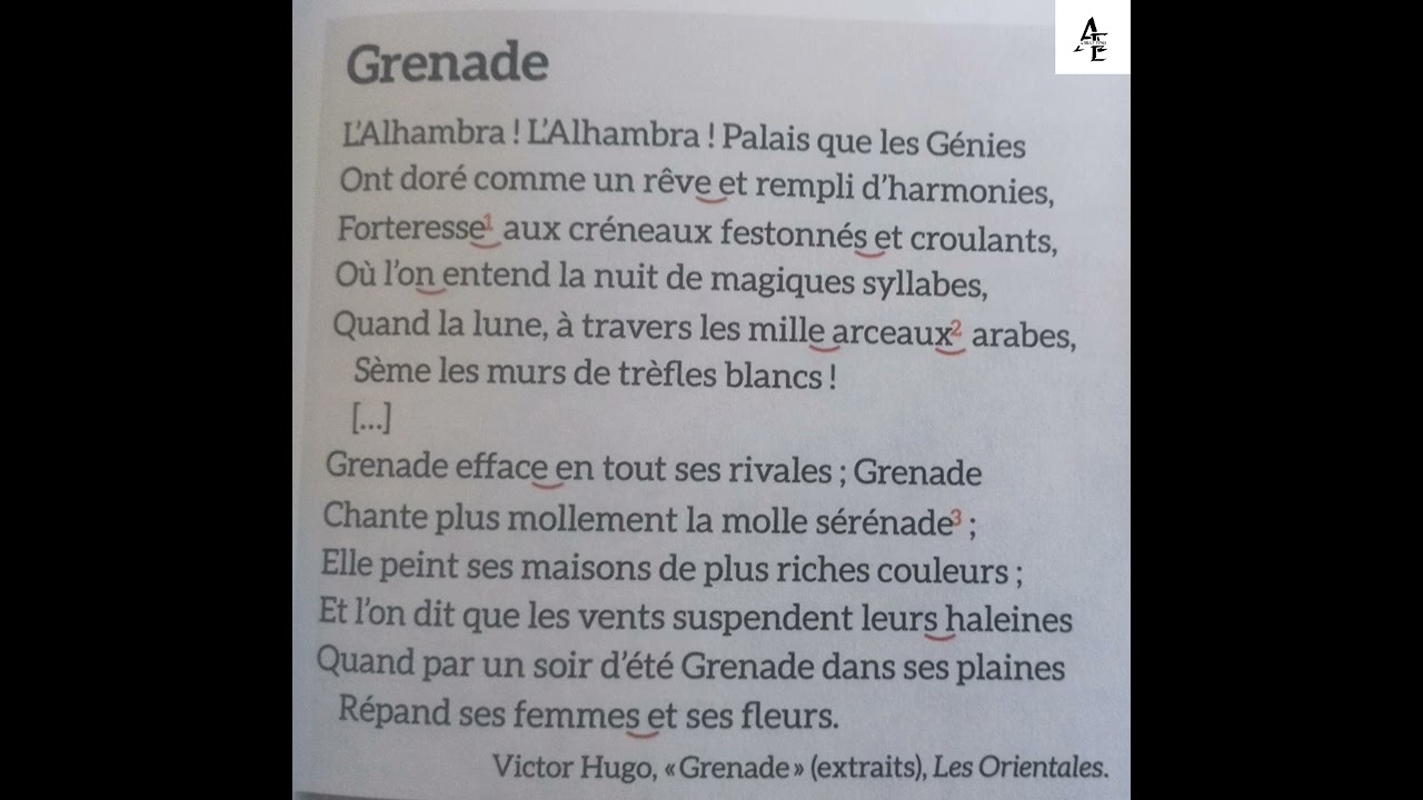 Grenade - mes apprentissages en français - 6AEP