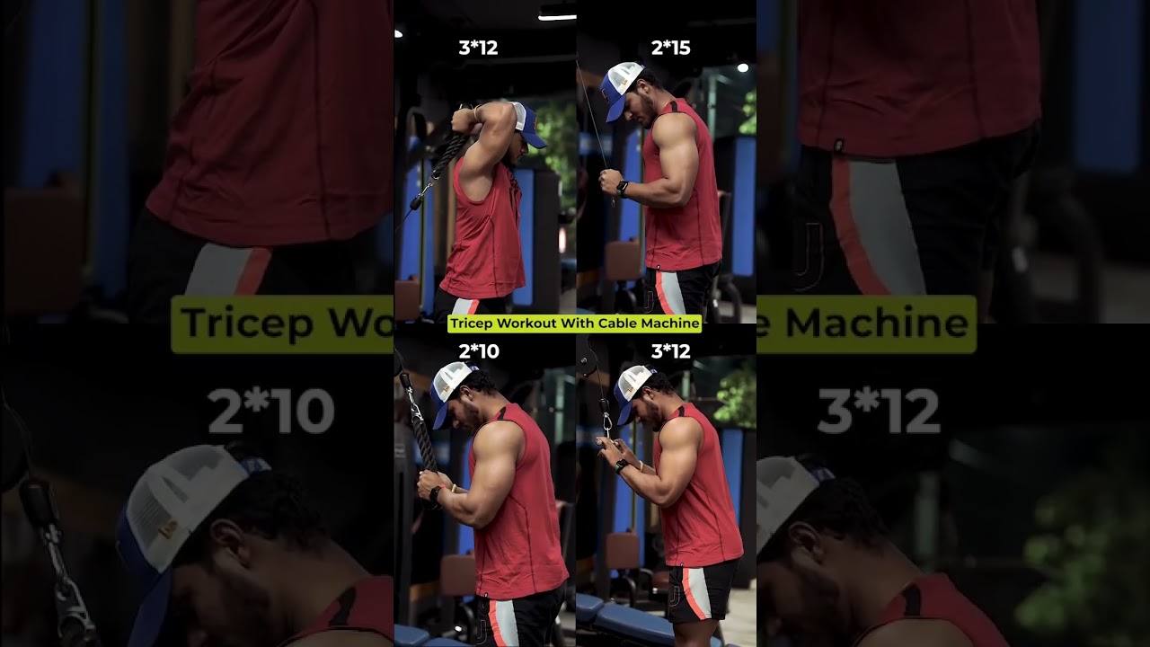 Complete TRICEP Workout With Cable Machine Only ✅🏋️ #shorts #triceps #tricepsworkout