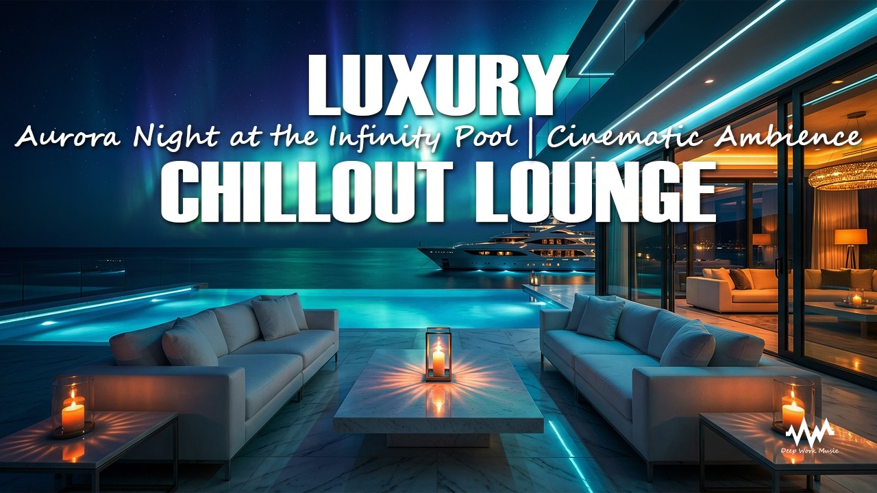 Luxury Chillout Lounge | Aurora Night at the Infinity Pool | Cinematic Ambience