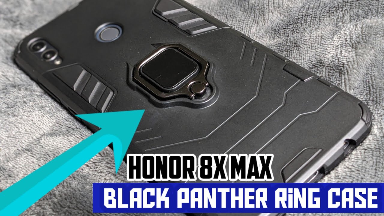 Black Panther Ring Case Huawei Honor 8X Max ! Slim Thin Matte Kickstand Ring
