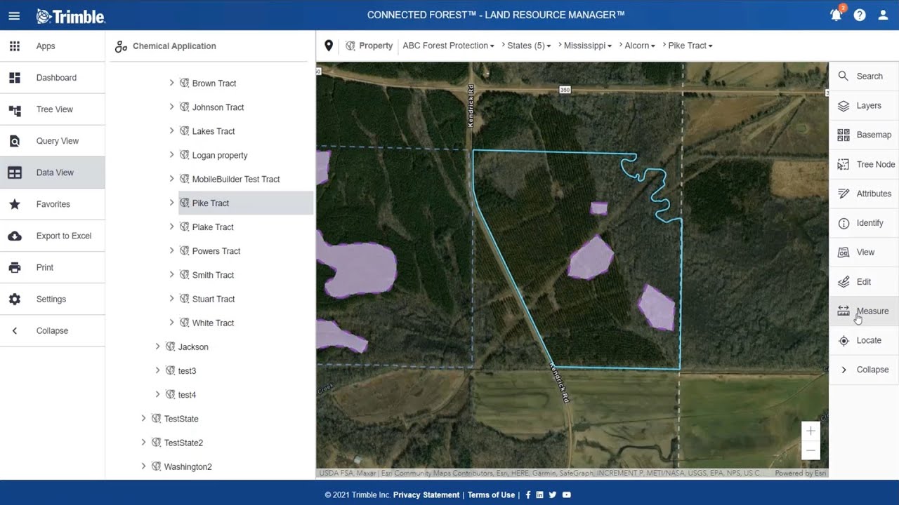 Supporting Chemical Compliance Workflows with ArcGIS and Trimble's Connected Forest™