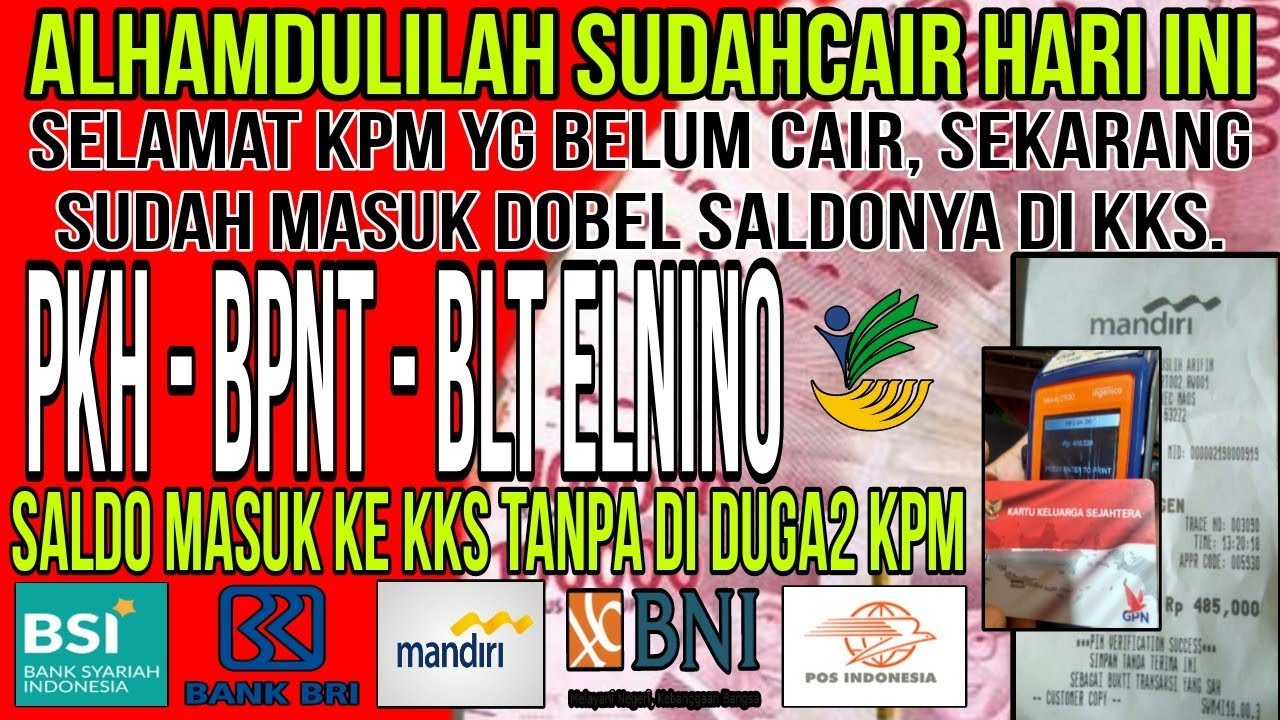 YES CAIR LAGI PKH BPNT DI KKS & POS_SALDO MASUK TIBA2 DI KKS ADA KPM CAIR DOBEL & ADA KPM CAIR LAGI?