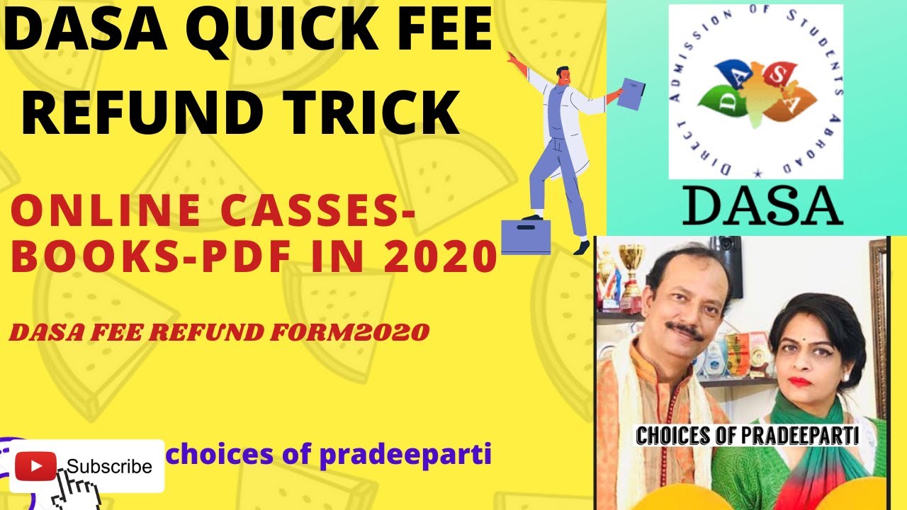 how to get quick fee refund dasa students|Btech book purchase and notes |dasa fee refund2023