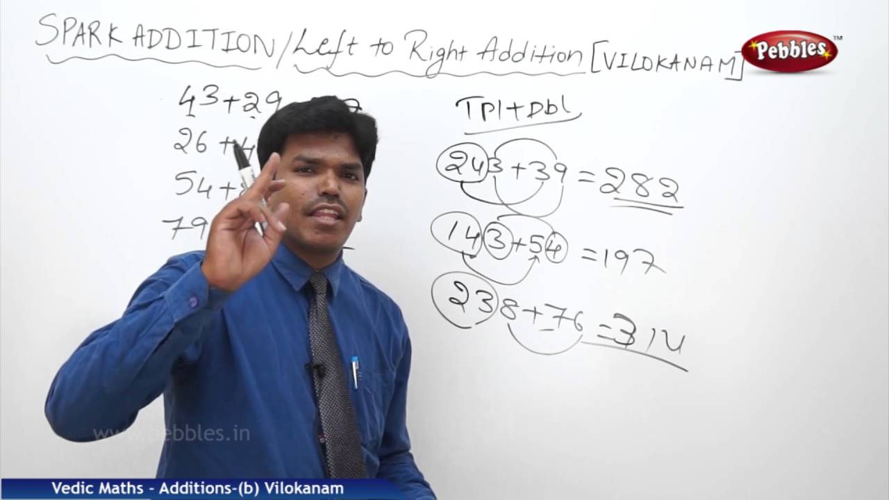 Spark addition in vedic maths | Left to right addition | Speed Maths | Vedic Mathematics