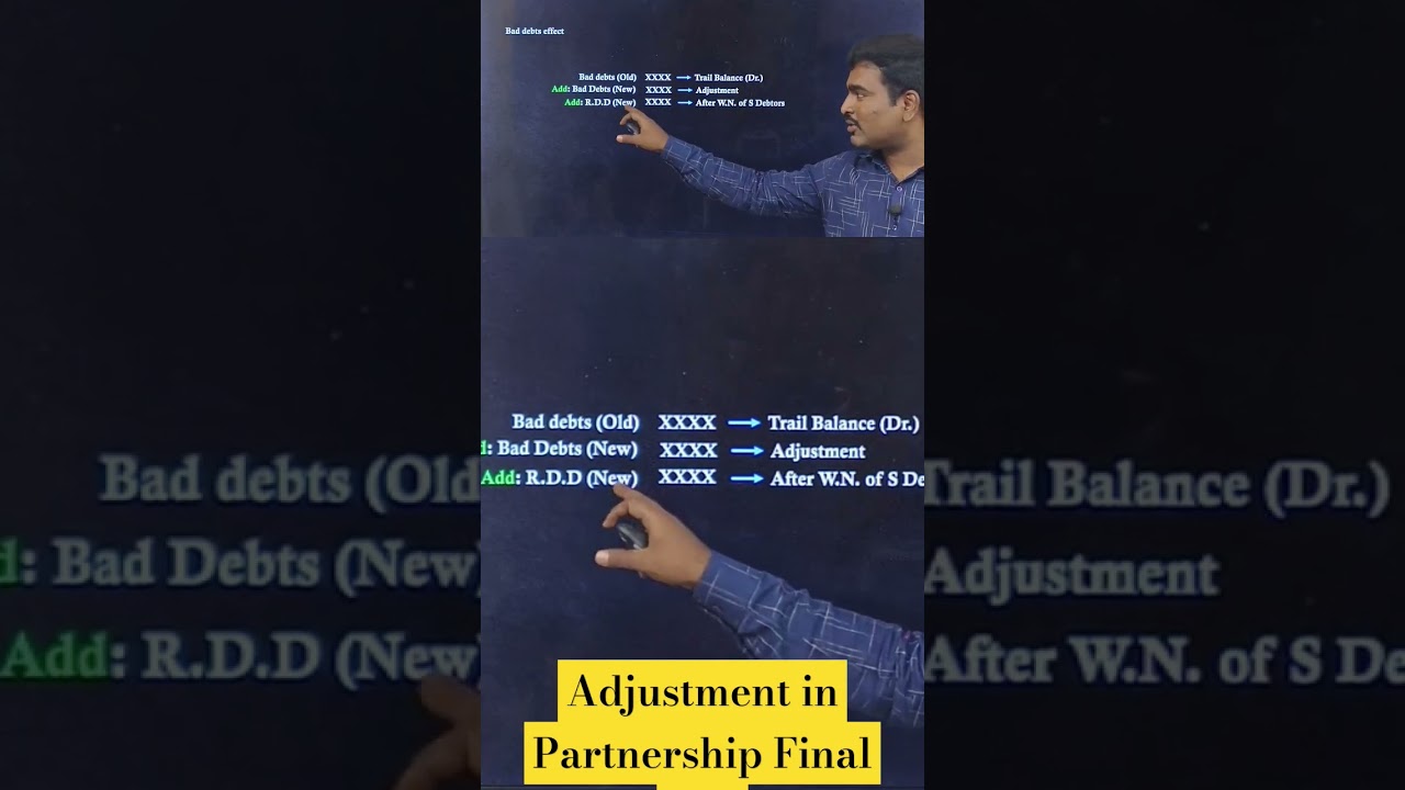 Bad Debts adjustment 