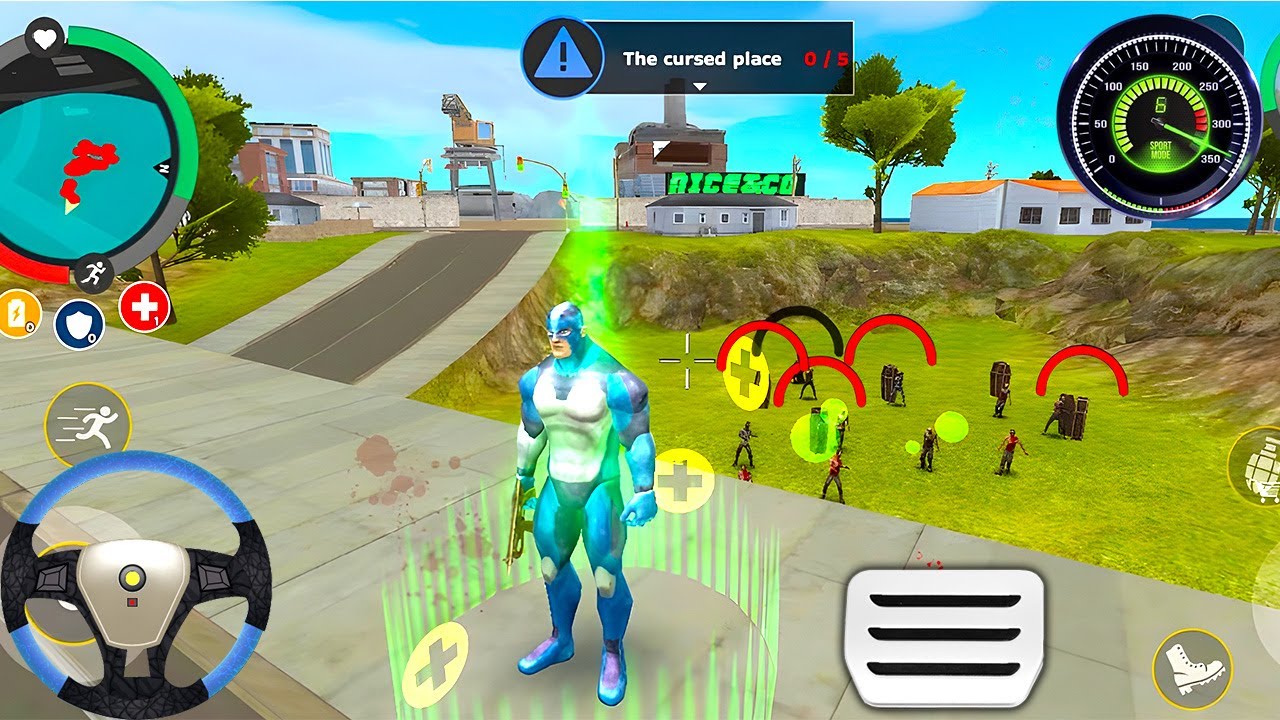 Rope Hero vs Zombies Open World Mafia Fighter Game | Rope Hero Android Street Grand Mafia Gameplay