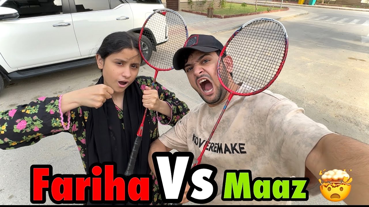 Fariha ne mujhe badminton ka challenge dediya😂 | kon jeeta😧