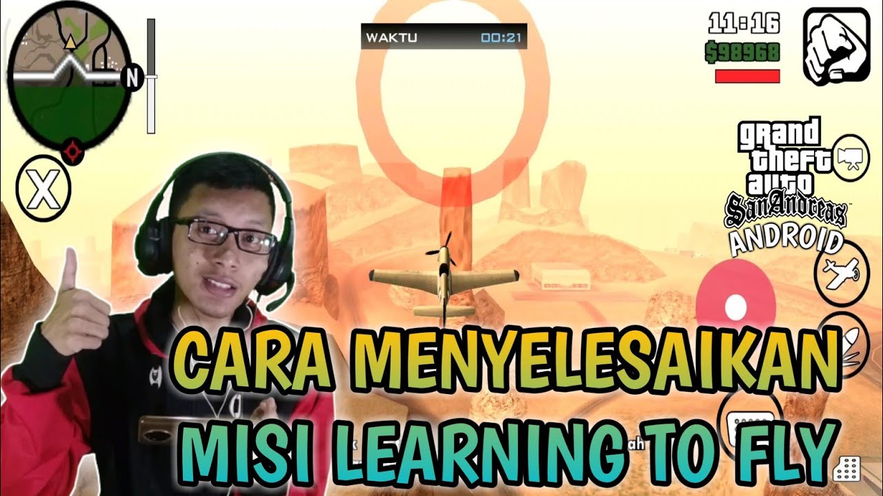 Cara Menyelesaikan Misi Sekolah Pesawat - GTA San Andreas Android