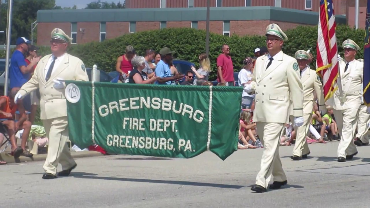 Latrobe, PA July 4th, 2017 Parade - Greensburg fire department band