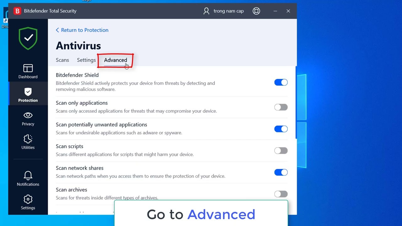 How to Temporarily Disable or Enable Bitdefender TOTAL SECURITY 2022