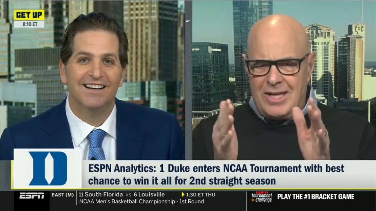 GET UP | Seth Greenberg break NCAAM Tournament: Michigan easiest, Duke & Florida toughest to #1 seed