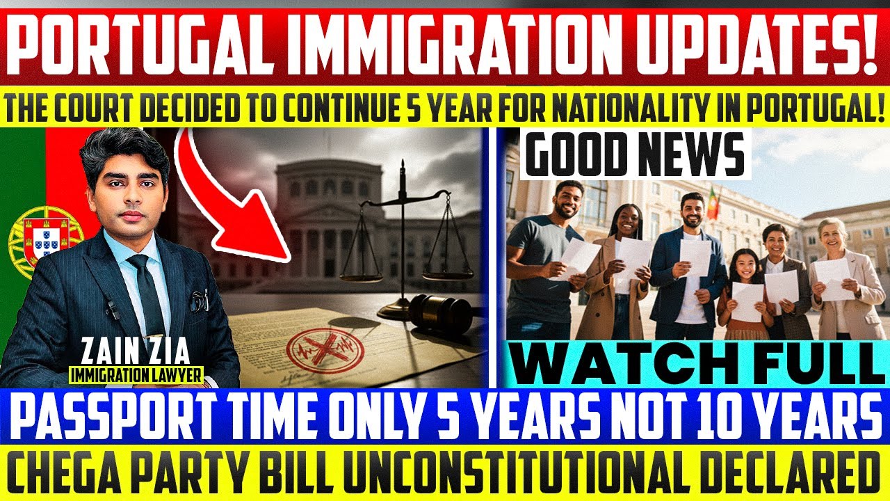 PORTUGAL PASSPORT IN 5 YEARS | PORTUGAL NATIONALITY LAW COURT ANNOUNCED ITS DECISION | WATCH FULL 