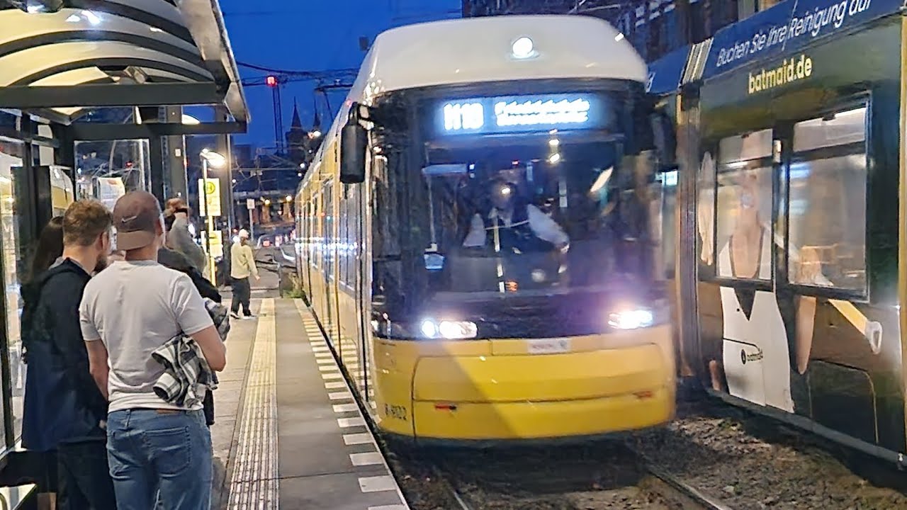 Mitfahrt in der M10 von S+U Warschauer Straße bis Betriebshof Lichtenberg im F8Z B-9122