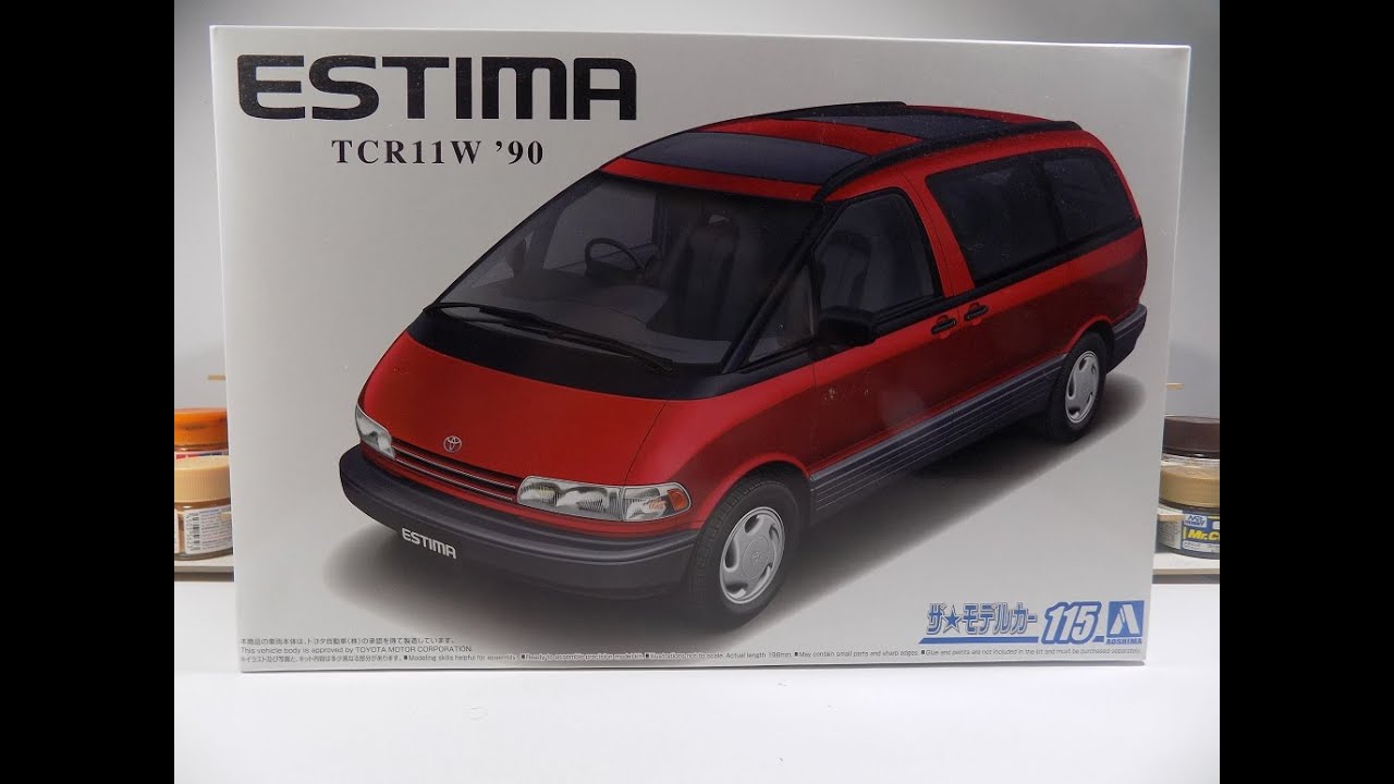 Unboxing Toyota Estima TCR11W 1/24 Aoshima
