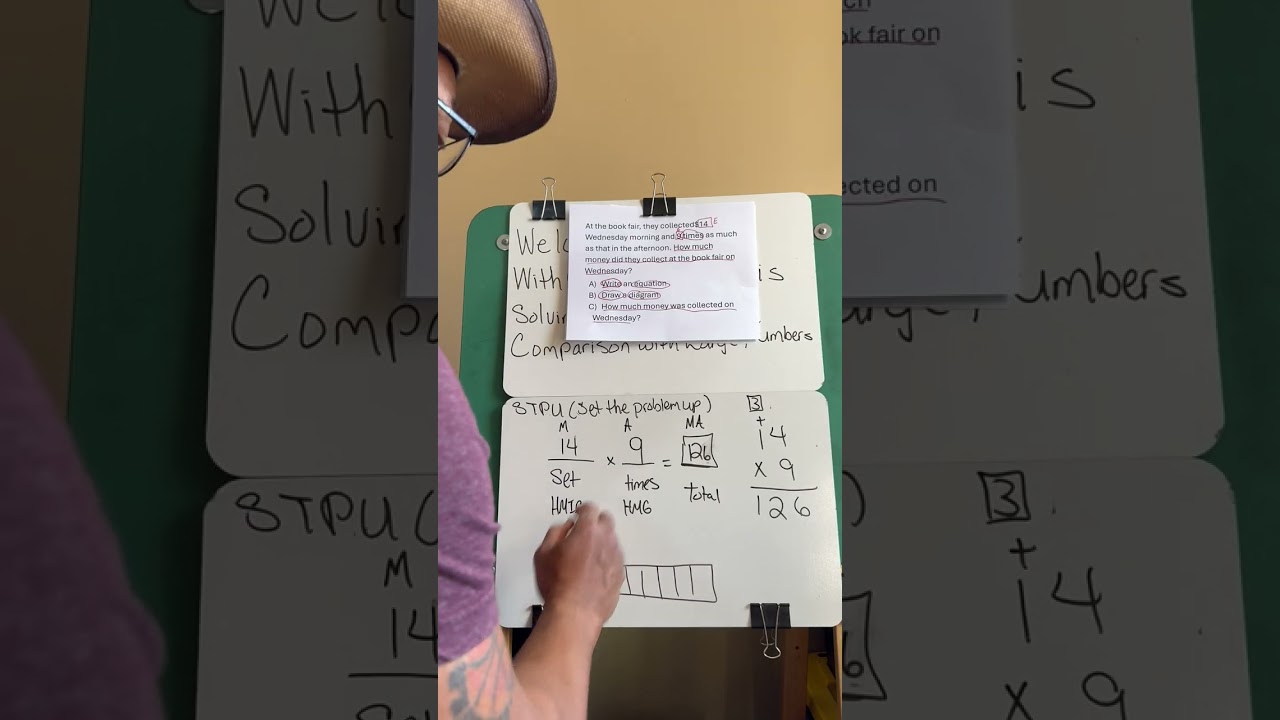Solving Multiplicative comparison with large numbers 