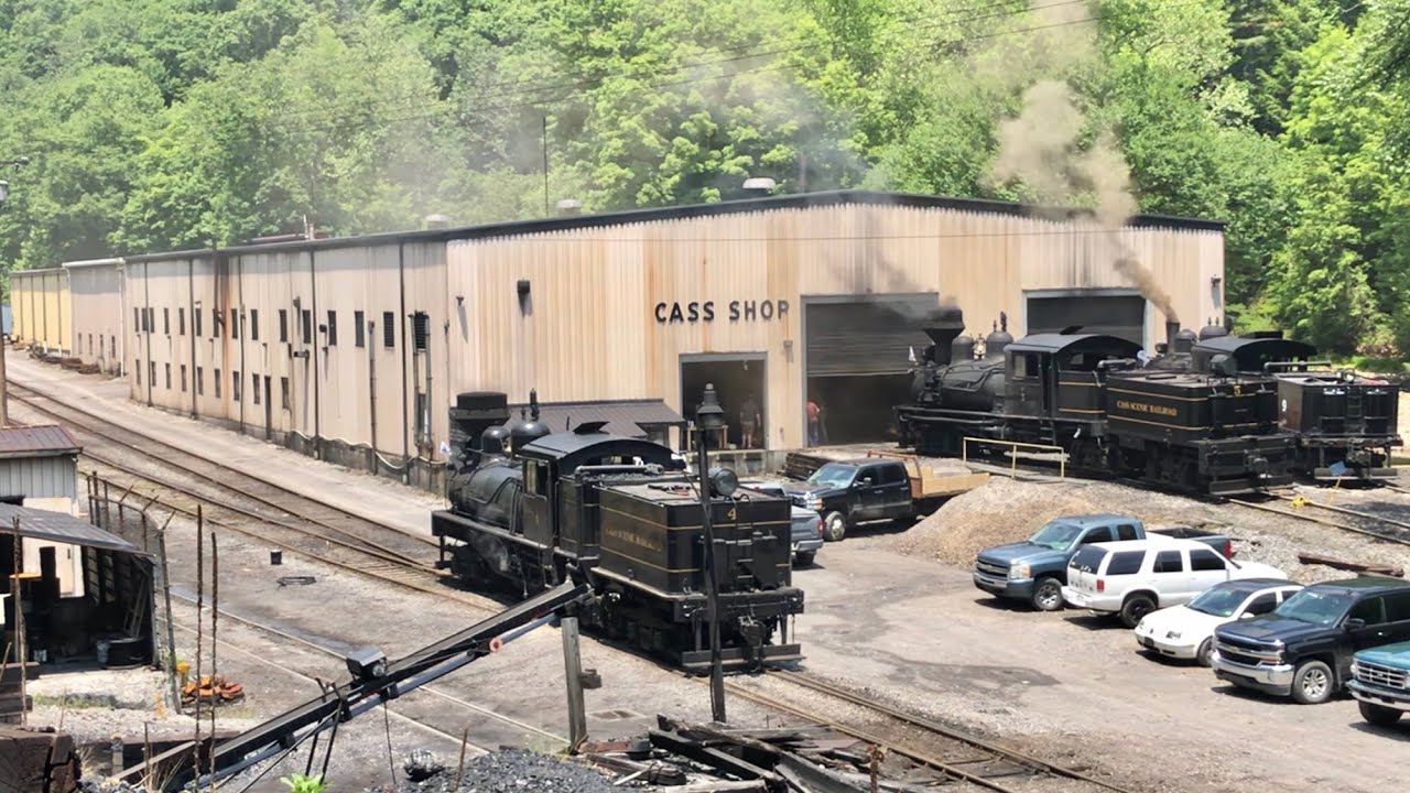 5 Coal Burning Steam Locomotives In West Virginia!   Steam Trains Running New Track, Cass Scenic RR