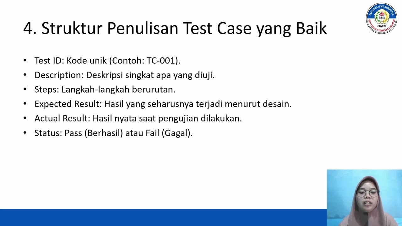 Pertemuan 11 Dokumentasi Pengujian Test Plan^J Test Case^J Test Report
