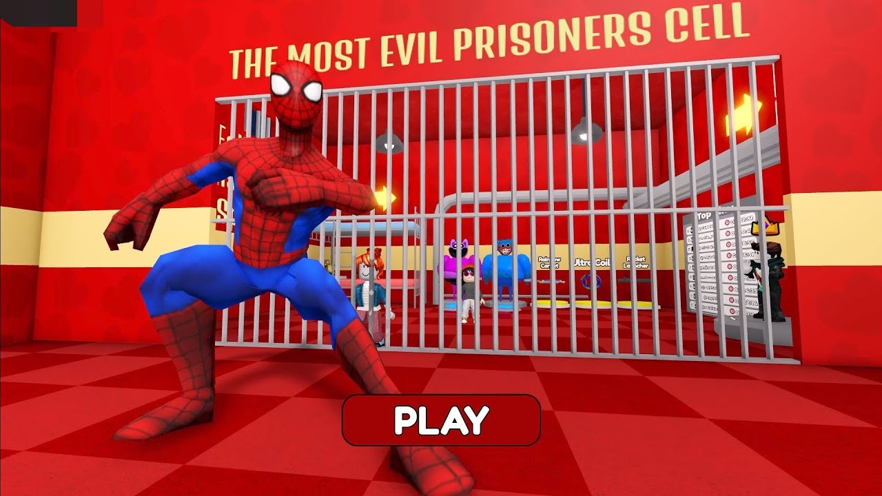 Spiderman prison run escape obby | OBBY ROBLOX || Nonstop no death 4k #roblox #obby